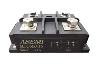MDQ500-16/MDQ400-16/MDQ500-12/MDQ400-12   ASEMI品牌单相整流模块